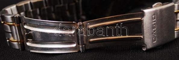 Casio quartz vízálló fém férfi karóra, működőképes, jó állapotban