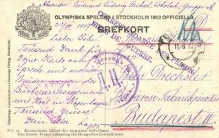 1912 A magyar labdarúgó válogatott a stockholmi olimpián / The Crown Prince addressing the Hungarian...