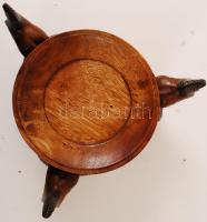 Elefántos tálca, fa, m:17 cm, d:26 cm