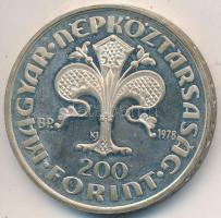 1978. 200Ft Ag "Első magyar aranyforint" T:PP (ujjlenyomatos) Adamo EM56