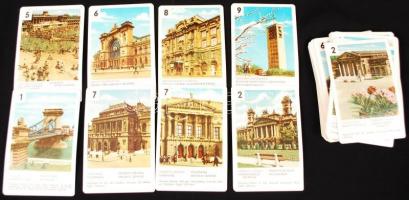 cca 1960 Budapesti séta, kártyajáték, teljes, eredeti tokjában
