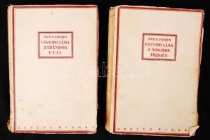 Hedin, Sven: Csangpo láma a nomádok földjén; Csangpo láma zarándokútja. Bp., Genius. Kiadói papírköt...