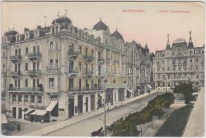 Marianske Lazne, Marienbad; Obere Kaiserstrasse / street, shop of Johan Seidl (EK)