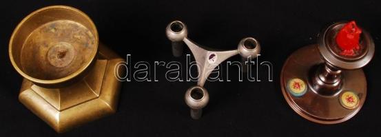 Fém tétel: Gyertyatartók (3db)