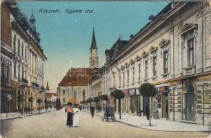 Kolozsvár, Egyetem utca, Bodega magyar könyvesbolt, kiadja Lepage Lajos / street, book shop (b)