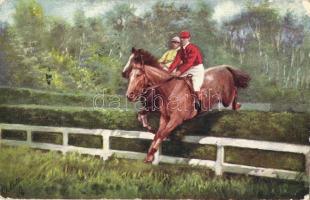 Steeplechase champions, horse, Raphael Tuck & Sons Oilette No. 9118. (Rb)