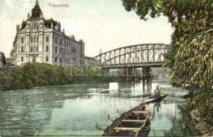 Temesvár, Béga-sor / Bega riverside, bridge