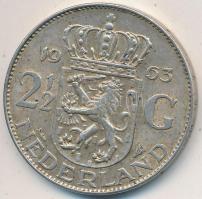 Hollandia 1963. 2 1/2G Ag Julianna T:2 Netherlands 1963. 2 1/2 Gulden Ag Julianna C:XF