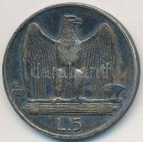 Olaszország 1927. 5L Ag "Viktor Emanuel" T:2- patina Italy 1927. 5 Lire Ag "Vittorio Emanuele" C:VF patina