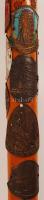 1935 Fa túrabot csont nyéllel, sok botjelvénnyel, h: 92 cm