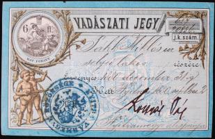 1880 Nyitra, Vadászati jegy / hunting ticket