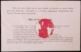 1880 Nyitra, Vadászati jegy /
hunting ticket