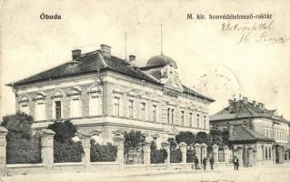 Budapest III. Óbuda, Magyar királyi honvédelmező raktár, kiadja Kohn és Grünhut (EK)