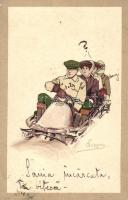 Sleighing people, Vouga & Cie. litho s: Carlo Pellegrini (EK)