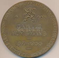 Belgium 1956. "Camille Huysmans" Br plakett. Szign.: Boschmans (70mm) T:2
Belgium 1956. &q...