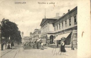 Debrecen, Városháza, új park, Borsos Kata és Bartha Kálmán üzlete (EK)