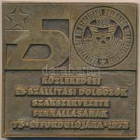 1973. "Közlekedési és Szállítási Dolgozók Szakszervezete fennállásának 75. évfordulójára" ...