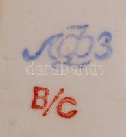 Lomonosov orosz porcelán kutya, hibátlan, jelzett, 21x12  cm