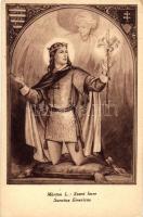 Szent Imre - 3 db használatlan, Márton Lajos szignós, vallásos művészlap