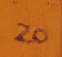 Z.O. jelzéssel: Petróleum lámpák. Olaj, farost, keretben, 48×48 cm