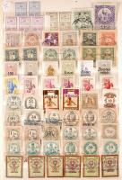 70 db magyar illetékbélyeg berakólapon