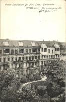 Vienna, Wien IX/2. Sanatorium Dr. An. Loew. Mariannengasse 20; Gartenseite