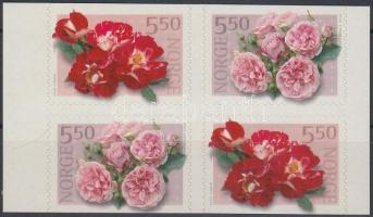 Roses stampbooklet sheet, Rózsák bélyegfüzetlap