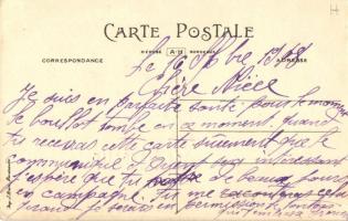 Bitola, Monastir 'Un Baisier' floral litho greeting card s: M. Beronneau