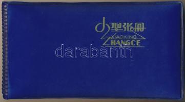 "Xiaoxing Zhang Ce" kék kínai műbőr bankjegytartó album 10 férőhellyel, használt, de újszerű állapotban