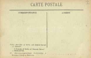 Bitola, Monastir; Le Prince et le Géneral Sarrail / Pirnce Alexander of Yugoslavia, General Sarrail