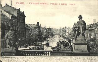 Praha, Vaclavske namesti / St Wenceslas square from the museum (EB)