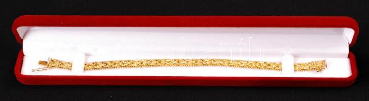 Tűzaranyozott ezüst (Ag) karkötő, jelzett, h: 19 cm, br: 15,9 g / Silver bracelet, 15,9 g