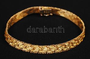 Tűzaranyozott ezüst (Ag) karkötő, jelzett, h: 19 cm, br: 15,9 g /
Silver bracelet, 15,9 g