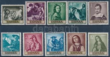 Zurbarán paintings, day of stamp set, Zurbarán festmények, bélyegnap sor