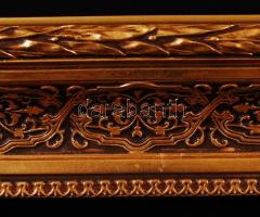 Dekoratív képkeret, nagyon apró hibával, fa, belső méret:16,5×24 cm, külső méret:30,5×37 cm