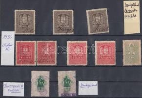 1926-1957 21 db Illetékbélyeg 2 stecklapon