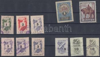 1926-1957 21 db Illetékbélyeg 2 stecklapon