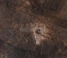 Kör alakú ezüst (Ag) tálca, horpadásokkal, karcolásokkal, jelzett, 280 g /
Silver tray, 280 g