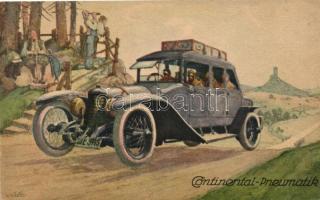 1871-1921 Continental-Pneumatik; advertisement, artist signed