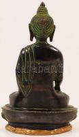 Gyógyító Buddha bronz szobor, jelzés nélkül, m: 15 cm, sz: 9 cm / Buddha bronz statue