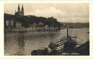 Praha, Prag; Vysehrad / fortress, steamship (EK)