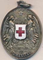 1914. "A Vörös Kereszt Ezüst Díszérme" kitüntetés ezüstözött bronz változat mellszalag nélkül T:2 Hungary 1914. "Red Cross, Silver Medal of Honour" silver plated bronze decoration without ribbon C:XF NMK 284.