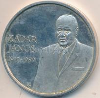 Kósa István (1953-) 1989. "Kádár János" Ag emlékérem (31.07g/0.925/38.6mm) T:PP