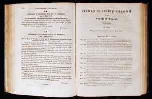 Landgesetz- und Regierungsblatte für das Kronland Ungarn. 1851. Fél évfolyam. 674p. Ferencz József, ...