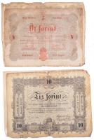 1848-1849. 30Kr (2x) + 2Ft + 5Ft (5x) + 10Ft (3x) "Kossuth bankó" lefűzhető mappában berak...