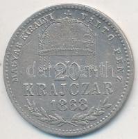 1868GYF 20Kr Ag "Magyar Királyi Váltó pénz" T:2-