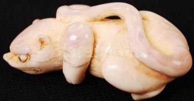 Sérült csont netsuke, csont nyaklánc, csont függő