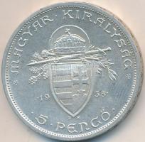 1938. 5P Ag "Szent István" T:2
Adamo P8.1