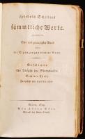 Friedrich Schillers sämmtliche Werke 24. Band. Wien 1819. Bey Anton Doll. Sérült félbőr kötésben. / Damaged half leather binding
