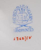 Herendi Indiai kosár mintás váza, kézzel festett, jelzett, hibátlan, m:23,5 cm